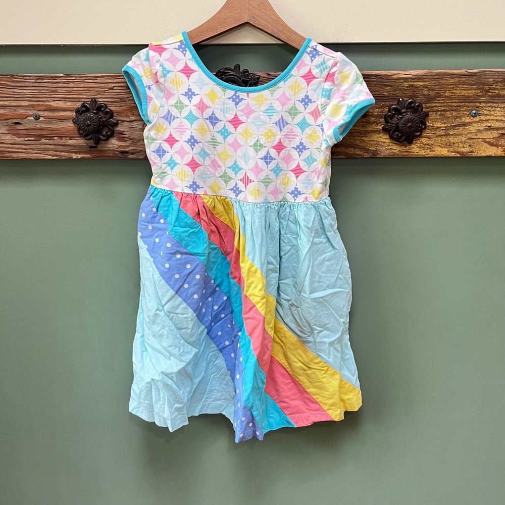 Matilda Jane Girls Multicolor Mixed Print Short Sleeve Pocket Dress Size 2/3